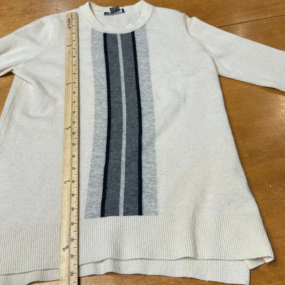 Vince 100% Cashmere Regimental Stripe Sweater‎ Crewneck Quiet Luxury Women's XS